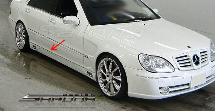 Custom Mercedes S Class Side Skirts  Sedan (2000 - 2006) - $690.00 (Part #MB-005-SS)